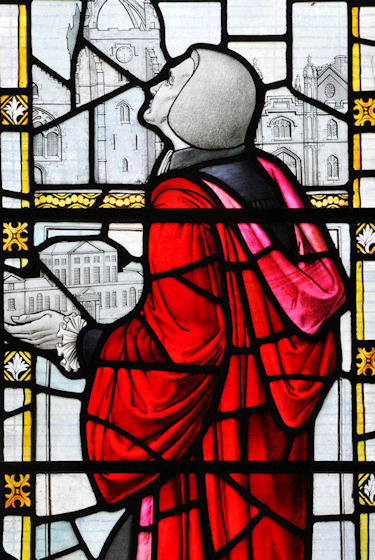 Stained glass panel - Reverend Dr Watts