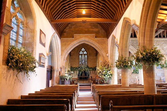 St. Giles' church interior.