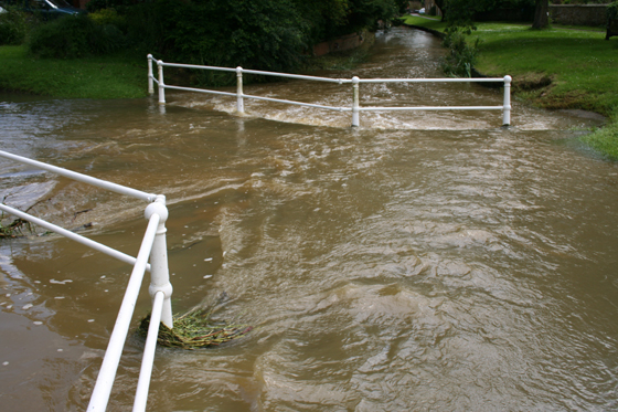 Medbourne Brook in Flood  2